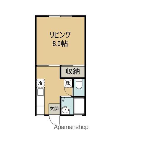 ハイツいわて飯岡(1K/2階)の間取り写真