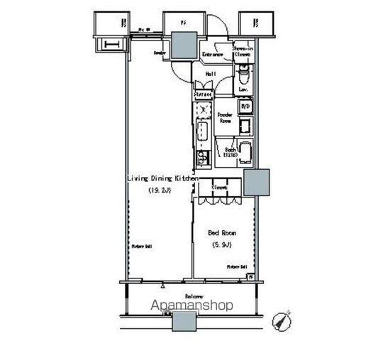 THE TOKYO TOWERS MIDTOWER(1LDK/9階)の間取り写真