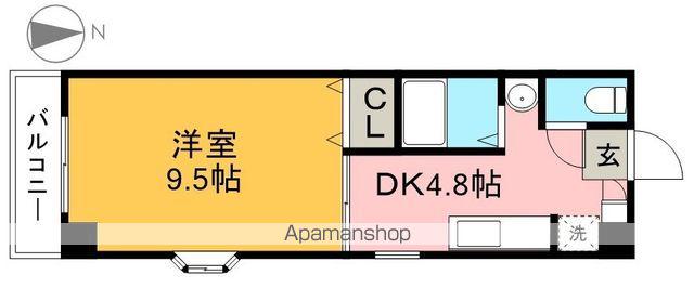 メゾンルノアール(1DK/2階)の間取り写真