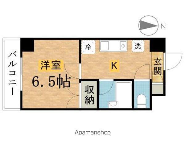 ブルーム(1K/4階)の間取り写真