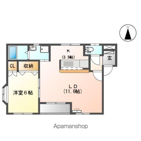 リラ・ハイム(1LDK/1階)の間取り写真