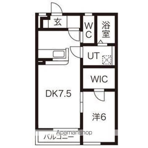 ベルチェリーC(1LDK/2階)の間取り写真