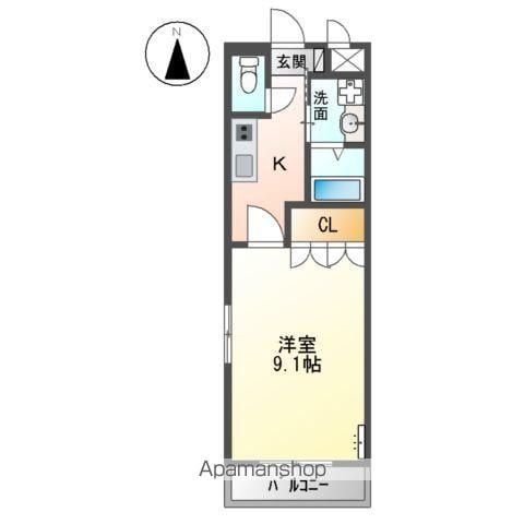 サンコート・コーダ(1K/1階)の間取り写真