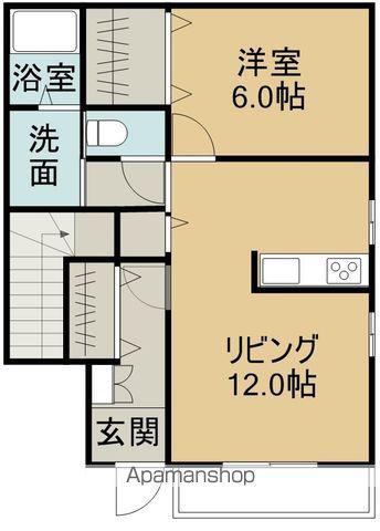 フォレスト高池(1LDK/1階)の間取り写真