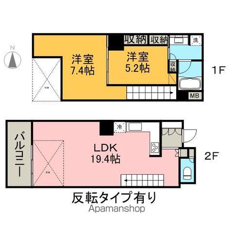グラン・アベニュー白川公園(2LDK/11階)の間取り写真