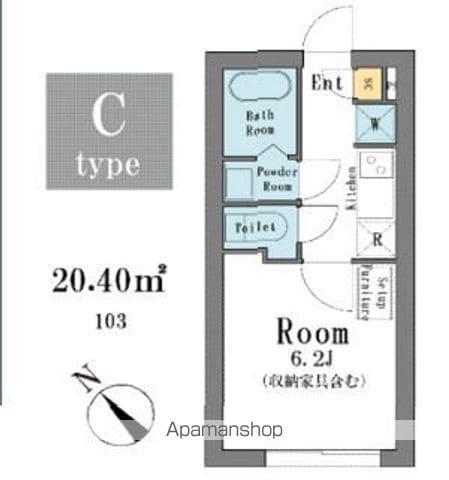 LEGALANDO OGIKUBO ANNEX(1K/2階)の間取り写真