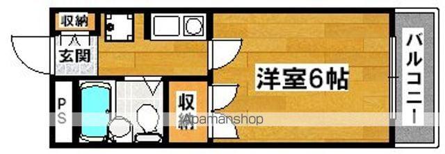 ファミールむらき(1K/2階)の間取り写真