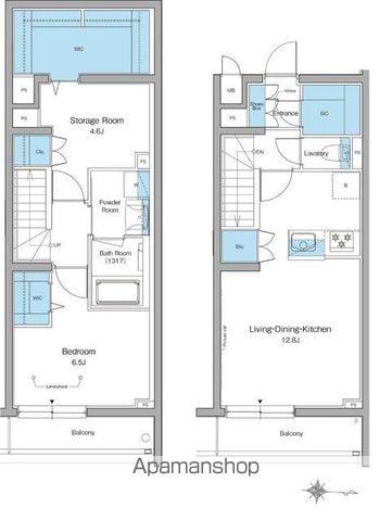 ルフォンリヴェント杉並永福(1SLDK/1階)の間取り写真