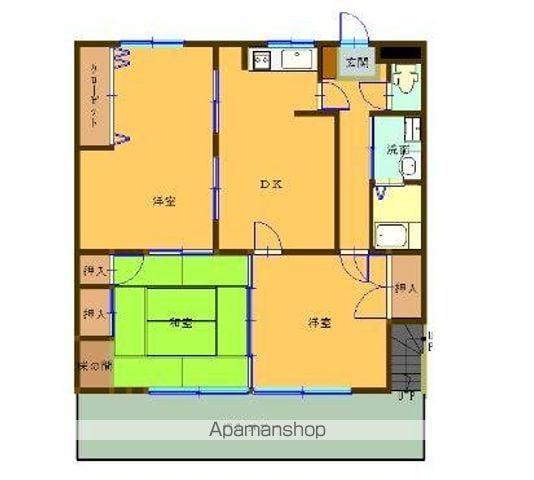 カマダビル(3DK/2階)の間取り写真