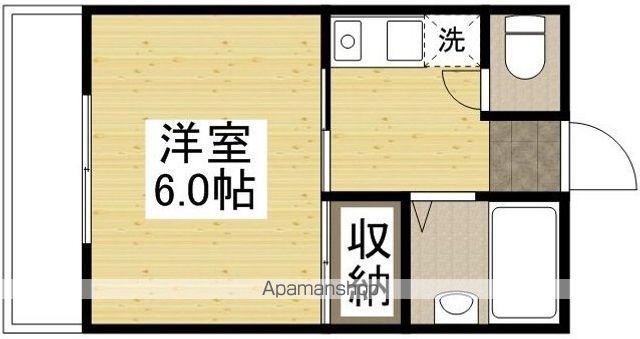 ビッグバーンズマンション西川原(1K/2階)の間取り写真
