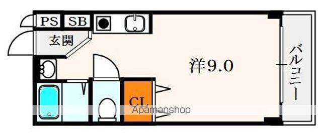 AQVPURA(ワンルーム/2階)の間取り写真