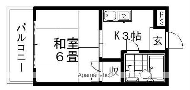 アネックス東山(1K/4階)の間取り写真