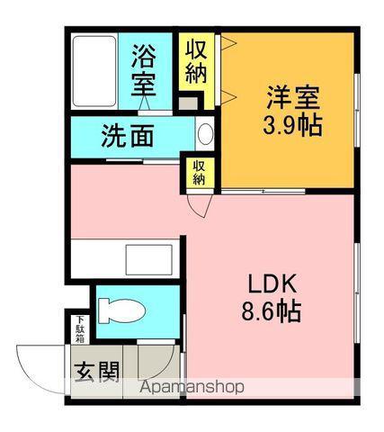 MARRIOTT共栄町(1LDK/2階)の間取り写真