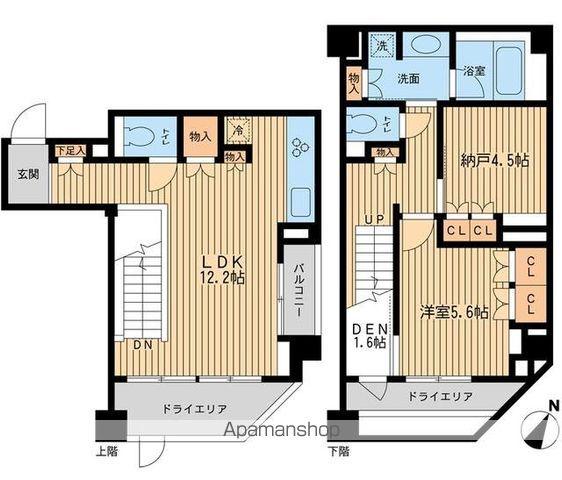 レジデンス三宿(1SLDK/1階)の間取り写真