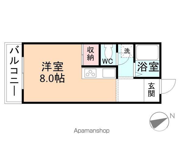 YOU HOUSE(ワンルーム/2階)の間取り写真