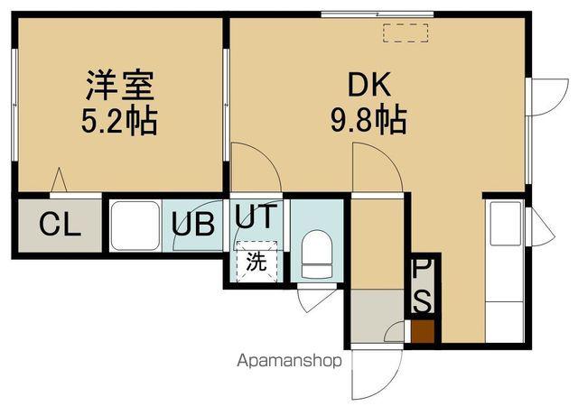 コートアベニュー(1DK/1階)の間取り写真