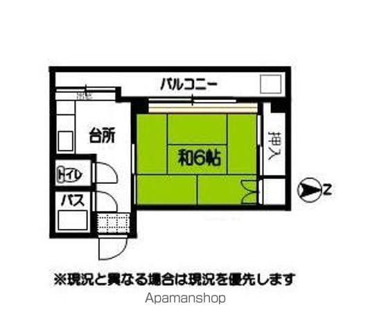 グリーンコーポ(1K/2階)の間取り写真