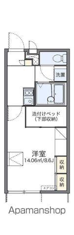 レオパレスFUKUFUKU(1K/1階)の間取り写真