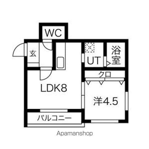 ル・ファール南郷15(1LDK/3階)の間取り写真