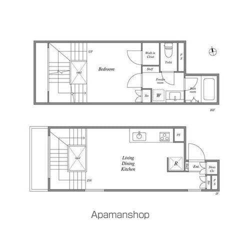 PASEO新宿3丁目Ⅰ(1LDK/1階)の間取り写真