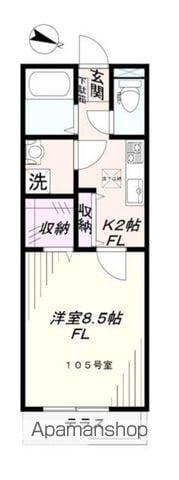 APT38(1K/1階)の間取り写真