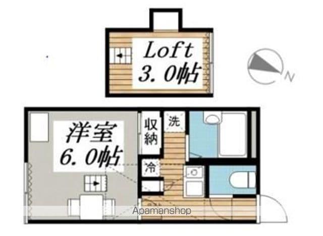 蟻ヶ崎Ⅱレジデンス(1K/2階)の間取り写真