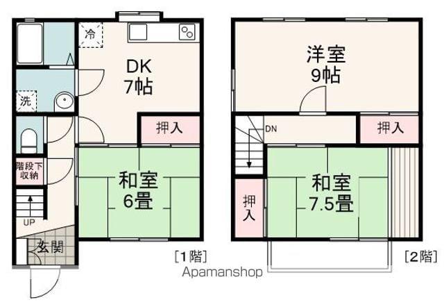 フローラＭ(3DK)の間取り写真