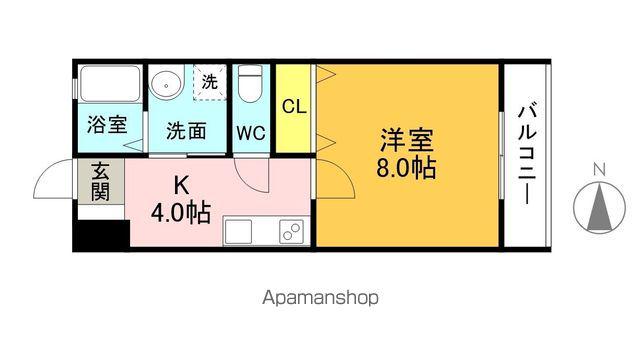 PRIME天王(1K/1階)の間取り写真