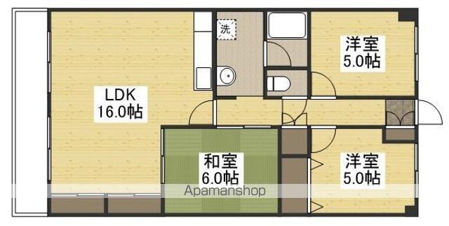 21ハイツ辰巳(3LDK/3階)の間取り写真
