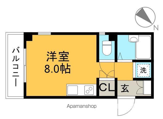 エトワール鴨部Ⅱ(ワンルーム/3階)の間取り写真