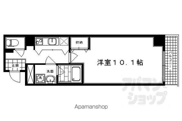 ALNAIR三条白川京都(1K/3階)の間取り写真