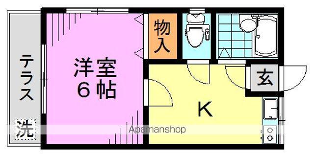 パールハイツ(1K/2階)の間取り写真