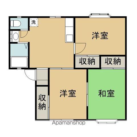 シティハイツ青山B(3DK/2階)の間取り写真