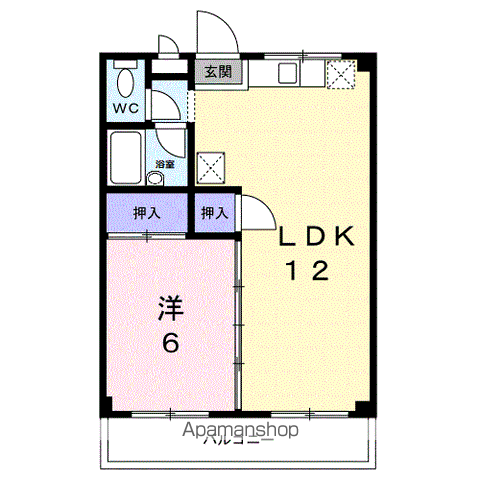 遠藤マンション(1LDK/1階)の間取り写真
