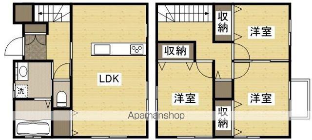 御成町借家(3LDK)の間取り写真