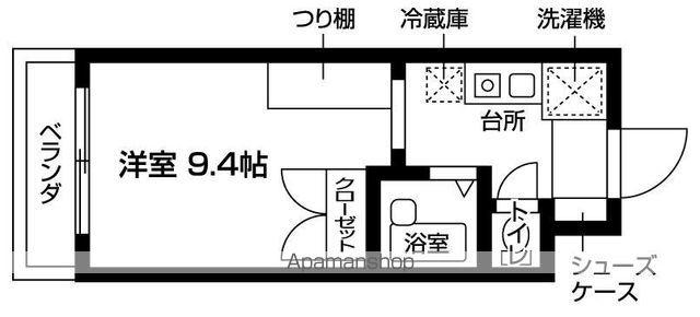 J&KS FAVORITE(1K/3階)の間取り写真