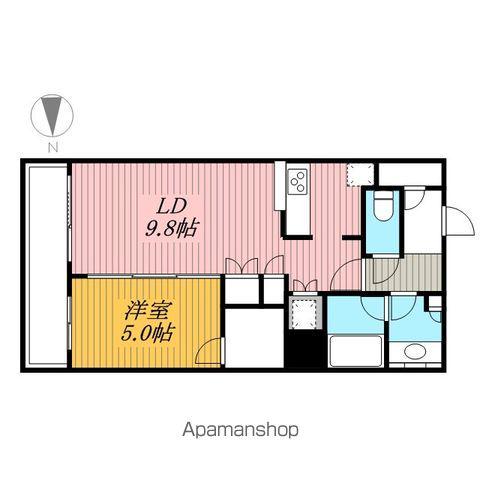 CHIBA CENTRAL TOWER(1LDK/23階)の間取り写真