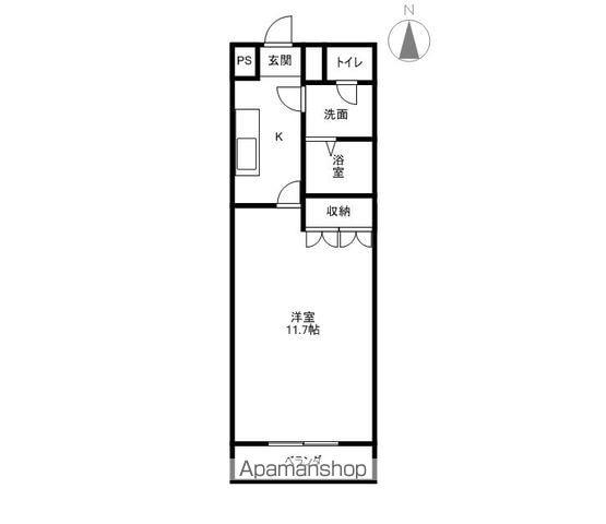 ヌーベルマリー(1K/1階)の間取り写真