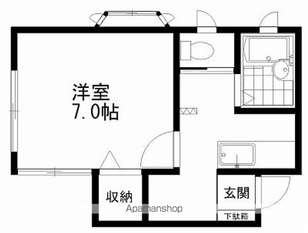 旭ハウス上所(1K/2階)の間取り写真