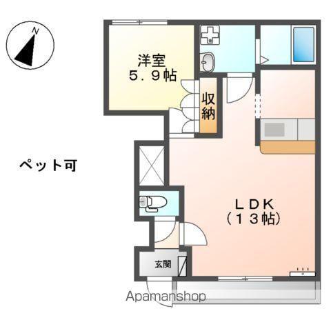 PARK DAZUR(1LDK/1階)の間取り写真