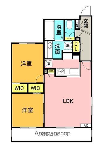 LEIALII511(2LDK/3階)の間取り写真