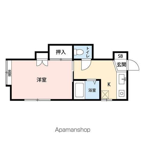 ニューハイブリッジ(1K/1階)の間取り写真