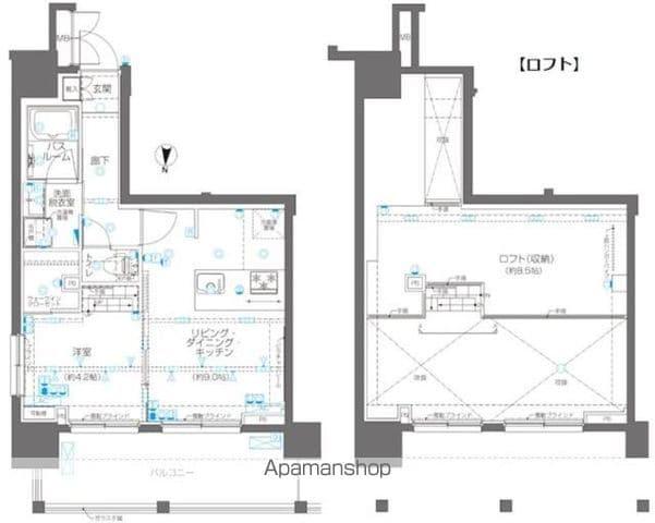 ZOOM錦糸町(1LDK/12階)の間取り写真