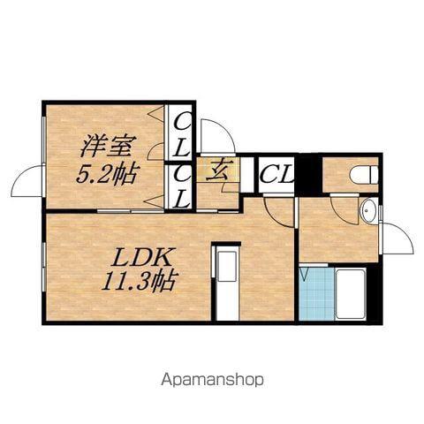ロイヤルコート(1LDK/1階)の間取り写真
