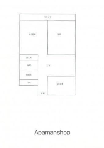 4山口ビル(3K/4階)の間取り写真