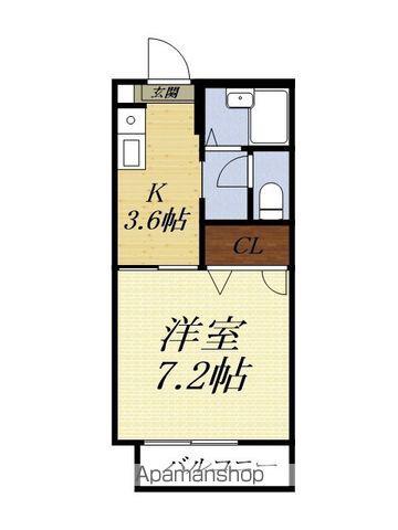 リヴェール英美(1K/2階)の間取り写真
