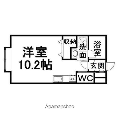 カレッジタウンⅨ(ワンルーム/1階)の間取り写真