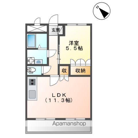 レジデンス21(1LDK/2階)の間取り写真