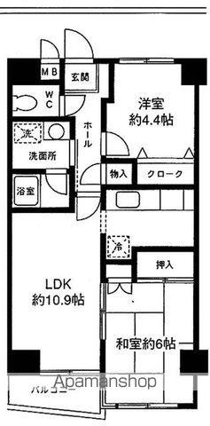 アドバンス江古田(2LDK/4階)の間取り写真