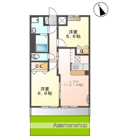 あいな39(2LDK/1階)の間取り写真